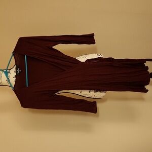 Lulus Deep Red Wrap Dress